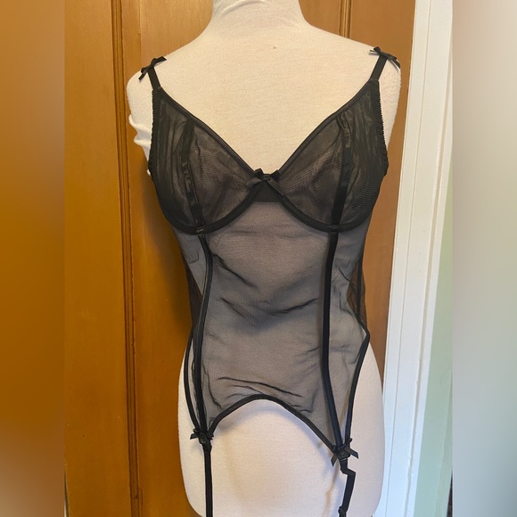 Adore Me Other - Adore Me Mesh Corset with Bow Accents NWT